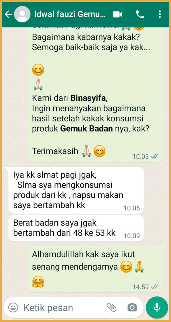 Testimoni Gemuk Badan - Idwal Fauzi